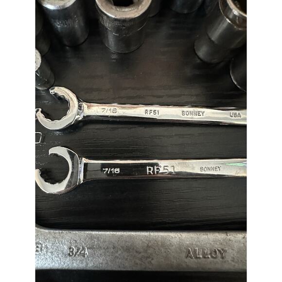 67 Piece Socket, Wrench, Tools All USA MADE Sk, Craftsman, Bonney, Etc - Picture 5 of 6